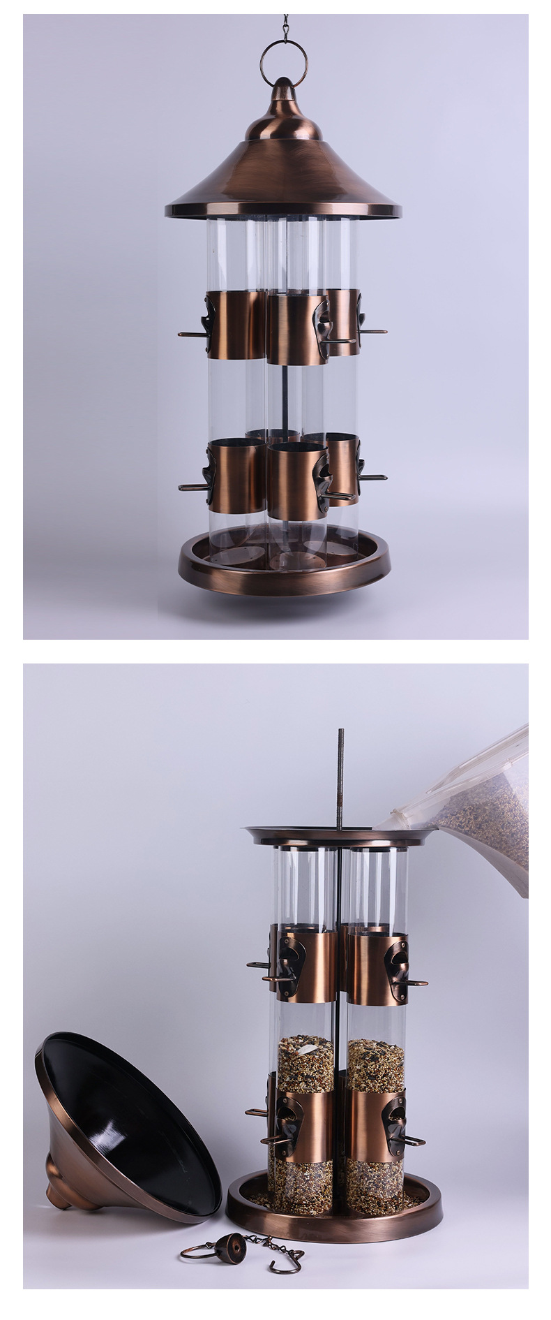 Luxury Outdoor Bird Feeder with Dual Feeding Levels.jpg